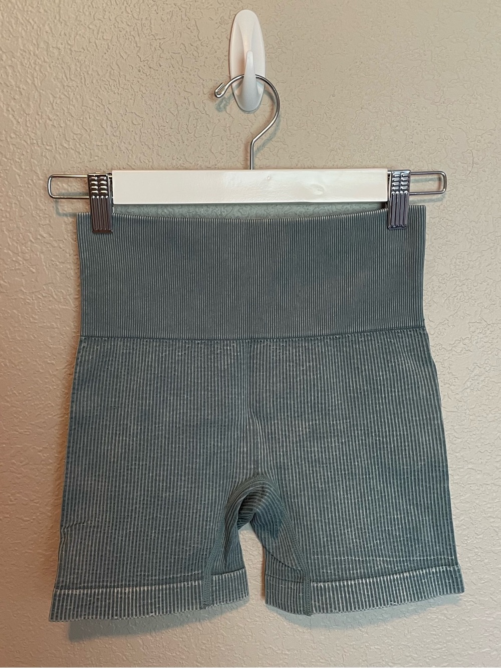 Green biker shorts